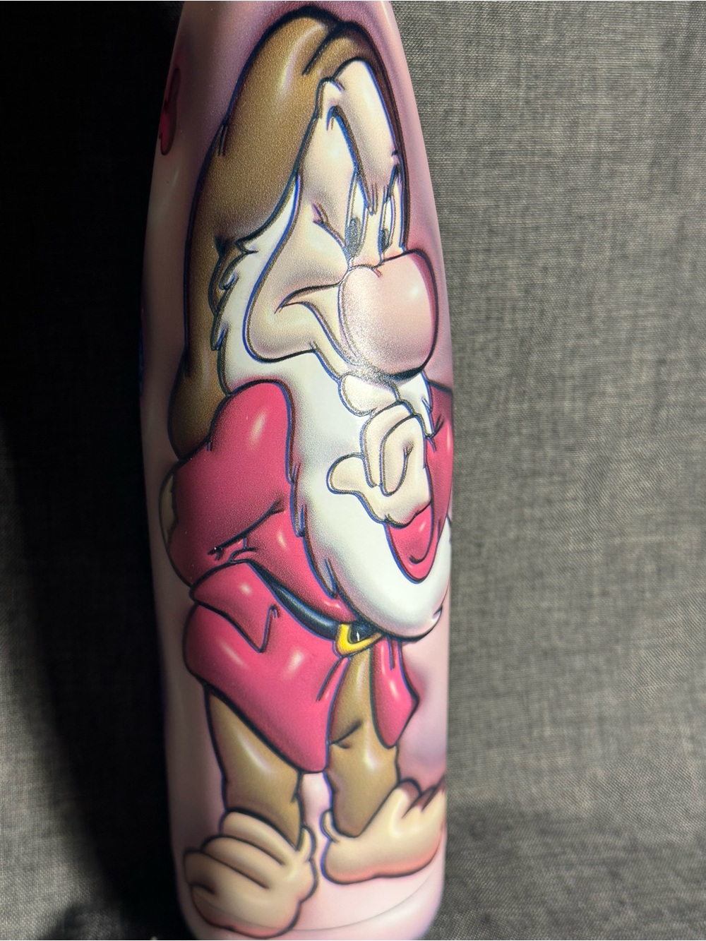 Grumpy Stainless Steel Water Bottle - Pink - Picture 2 of 8